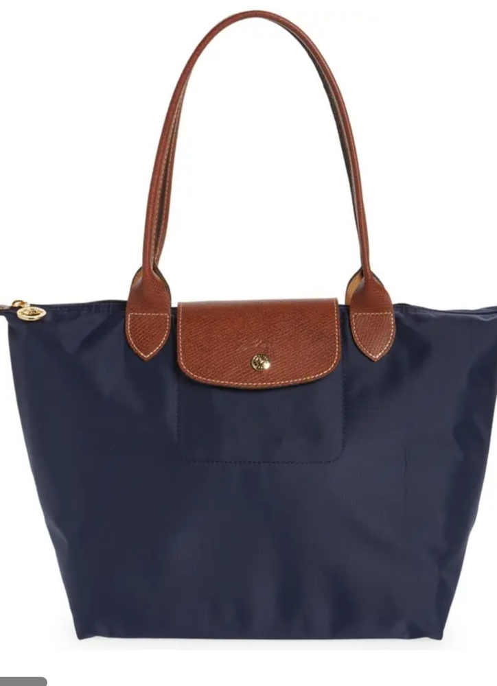 Longchamp Le Pliage Small Shoulder Tote (Marine/Navy)